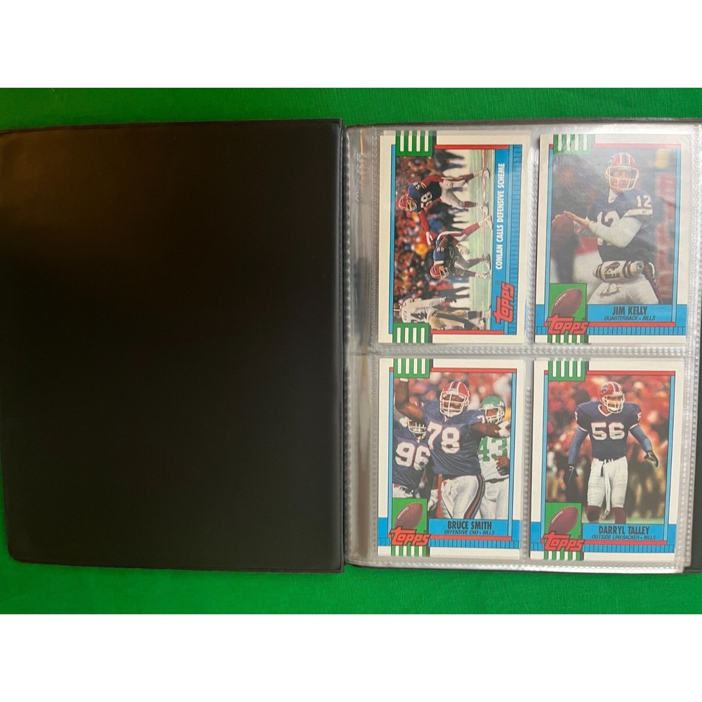 Buffalo Bills 1990 Topps Team Set with 40 card collector album.